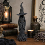 Witch Figurines and Statues, Resin Gothic Collectible Figurines, 11.8 Inch Mystic Witch Statue, Retro Modern Home Décor Accents for Desktop Tabletop Bookshelf Decor - Image 5