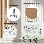 Home Decor, Farmhouse Shelf Decor For Living Room, Boho Aesthetic Table Decorations, Christian Gifts For Women Men, Entryway Tv Stand Fireplace Mantle Coffee Table Decoration (god-20) - Image 2