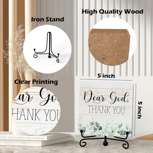 Home Decor, Farmhouse Shelf Decor For Living Room, Boho Aesthetic Table Decorations, Christian Gifts For Women Men, Entryway Tv Stand Fireplace Mantle Coffee Table Decoration (god-20) - Image 2