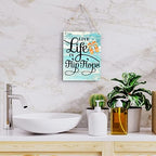 Rustic Live Life in Flip Flops Wood Hanging Sign, Farmhouse Quality Artwork Decor, Summer Wooden Plaque Sign Wall Art, Home Beach House Pool Decoration (8 x 10 Inches) (JTMP080) - Image 5