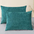 CaliTime Decorative Standard Throw Pillow Covers 26 X 20 Inches Teal | Pack of 2 by CaliTime