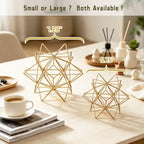 Gold Geometric Sphere Metal Tabletop Decor Sculpture - Image 7