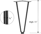 SMARTSTANDARD 11 Inch Heavy Duty Hairpin Furniture Legs, Metal Home DIY Projects - Image 8