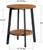 sthmec Side Table Set of 2, Small Round End Table - Image 3