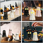 DAZONGE Set of 3 Halloween Ceramic Ghost Halloween Decorations Indoor - Image 6
