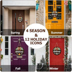 Interchangeable Welcome Sign Fall Halloween Front Porch Decoration - Image 3