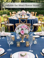 BLOSMON Fake Flowers Ball Centerpieces: 2 Pcs, Pink White Rose Babys Breath - Image 3