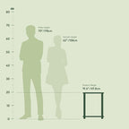 Furinno SIMPLISTIC Side Table Set of 2, 2-Tier Square Modern End Table - Image 3