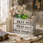 4 Pcs Christian Table Decor Wooden Cross Wooden Bible Verse Sign - Image 6
