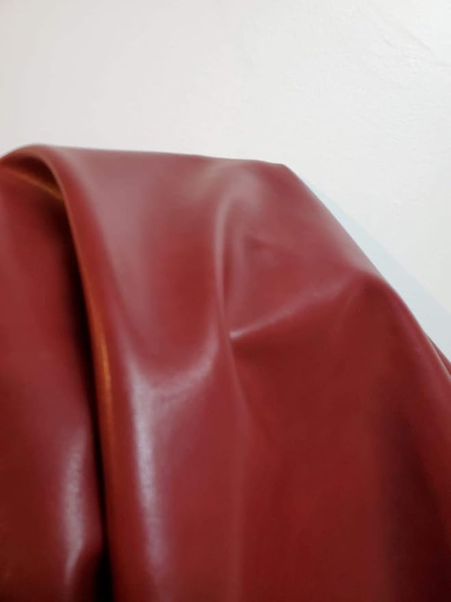 NAT Leathers | Burgundy Soft Faux Vegan Leather PU | 5 Yards Cut by the Yard | by NATLeathers