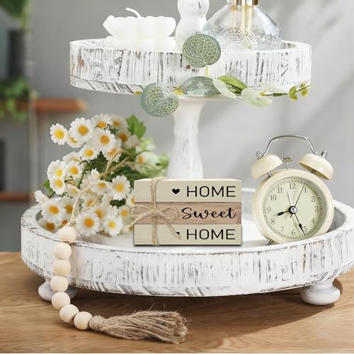 Mini Decorative Books For Home Decor, Small Wood Book Stack For Table Decor, Home Sweet Home decoration Books For Living Room Bookshelf, Farmhouse Stacked Books decoration（L54) - Image 3
