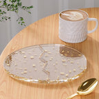 Acrylic Coaster Decorative Plates,Office Desk Accessories, Clear Dinosaur Egg Shape Coffee Cup Decor, Perfect for Tabletop Protection and Display. by Leadiy