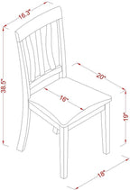 East West Furniture ANC-CAP-W Antique Dining Room Chairs - Image 2