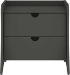 Eco Friendly Nightstand in Charcoal Gray Made from Sustainable Materials - Image 4