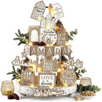 Shellwei 20 Pcs Eid Mubarak Tiered Tray Decor Ramadan Mubarak Table Decor by Shellwei