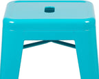 Flash Furniture Lily 24" High Metal Counter-Height, Indoor Bar Stool in Teal - Image 6