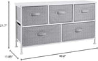 Amazon Basics Extra Wide Fabric 5-Drawer Storage Organizer Unit - Image 3