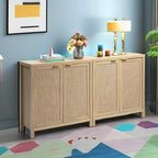 SICOTAS Rattan Sideboard Buffet Cabinet - Image 6
