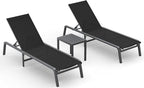 Ciokea Aluminum Foldable Lounge Chairs Set of 2 by CIOKEA