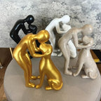 Dog Owner Sculpture 8x6 inch, White Resin Dogs Statue, Loss of Dog Sympathy, Home Office Desk Shelf Decor Accent, Cute Pet Gift for Puppy Moms (White) - Image 6