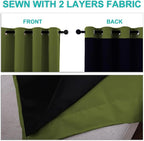 NICETOWN Full Shading Curtains for Windows, Olive Green, 52 inches W x 95 - Image 5