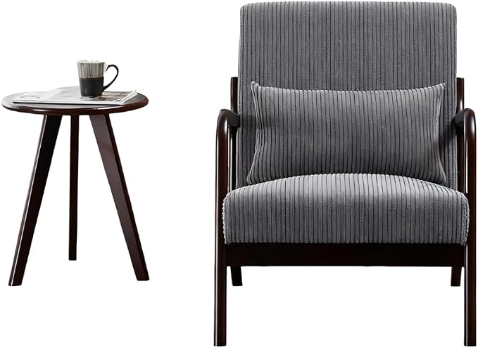 Mid-Century Modern Accent Chair and Coffee Table Set, Vintage Leisure Chair - Image 8