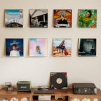 Laurensory Vinyl Record Wall Mount Shelves, 12 inch Vinyl Holder, 8 Pack - Image 2