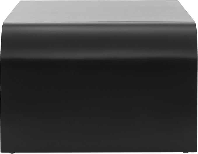 Modern Curved Coffee Table, 47.2’’ Minimalist Waterfall Center Table - Image 8