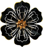 Metal Flower Wall Art Decor, 8.3" Rustic Modern Floral Sculpture, Distressed Iron Wall Hanging Home Decoration Accent Artworks for Indoor Kitchen Bedroom Living Room Office Outdoor Garden Patio - 06 by Picfarce
