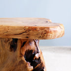 13.8" Cedar Stump Stool, Natural Wooden Side Table, Plant Stool, Live Edge - Image 6