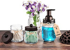SheeChung 4 Pack Glass Mason Jar Qtip Holder, Bronze Stainless Steel Lids - Image 6