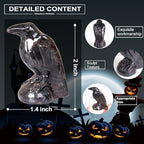 Garnet Raven Statue Gothic Witchy Decor Hecate Altar Crystal - Image 2