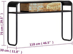 Console Table 46.5"x11.8"x29.5" Solid Reclaimed Wood End Table End Tables - Image 2