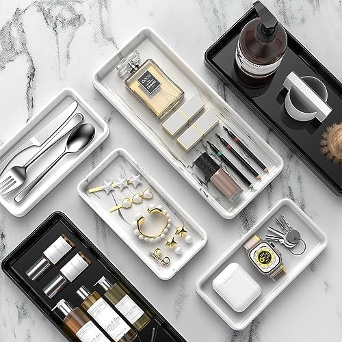 Gurygo 8" Ceramic Bathroom Vanity Tray for Kitchen Counter - Kitchen Soap Tray - Rectangular Ceramic Trays for Bathroom - Porcelain Large Serving Trays (Marble, Set/1) - Image 7
