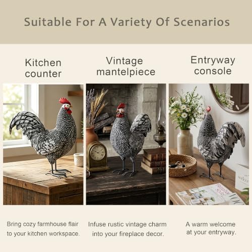 Rooster Statue Country Kitchen Decor Chicken Figurine Home Decor - Image 5
