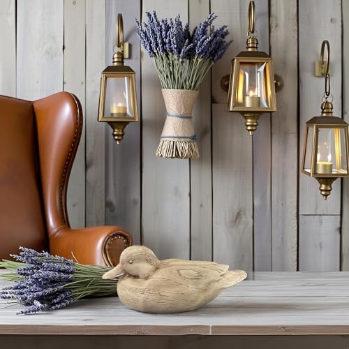 Hymmah Duck Home Decor Statue Rustic Home Decorations for Living Room, Boho Sculpture Resin Animal Collectible Figurines for Indoor Decor (Beige) - Image 6