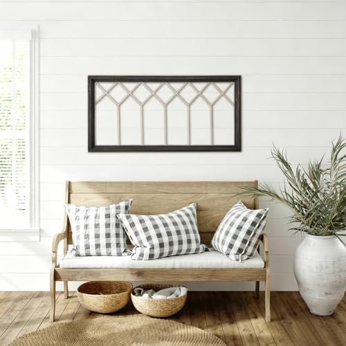 Sintosin Farmhouse Window Frame Wall Decor 19 X 39 Inches, Washed Black - Image 3