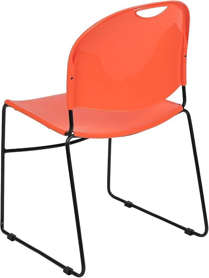 Flash Furniture HERCULES Series 880 lb. Capacity Orange Ultra-Compact Stack - Image 5