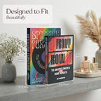 MESMOS Decorative Books for Shelves, Coffee Table Decor Faux Books for Decoration, Works as Hidden Storage Box, Magnetic Closure, Linen Texture, Packaged in Aesthetic Fake Book (Music & Pop Culture) - Image 3