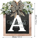 Last Name Front Porch Decor, Welcome Sign Wreath, Outdoor Decorations, 26 Letter Hanging for Door, Spring Wreaths for All Seasons Monogram (Z) - Image 3