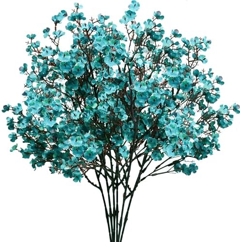 Mandy's 6 Bundles Artificial Teal Baby’s Breath Flowers by Mandys