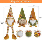 DAZONGE 3PCS Gnome Plush for Fall Decor, Harvest Gnomes Tiered Tray Decor - Image 2