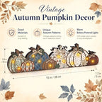 RattanView Lighted Fall Pumpkin Table Decorations Wooden Autumn Centerpiece - Image 2