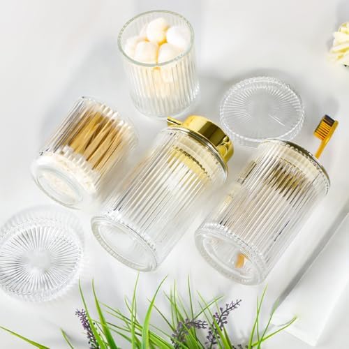 4pcs Clear Glass Bathroom Accessories Set - Image 3