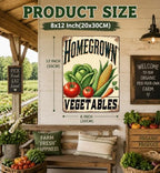 Vegetable Tomatoes Metal Tin Sign 12x8 Inch Farmhouse Kitchen Wall Decor with Tomato Corn Fresh Harvest Design Rustic Farm Garden Sign for Home Restaurant Yard Outdoor Country Decor - Image 4