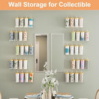 upsimples 10 Pcs 15" Acrylic Shelves for Wall Display and Storage, Clear - Image 5