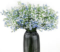 Olrla Artificial Gypsophila Flowers Mixed Colors, 10PCS Real Touch Fake Baby Breath Flower Bulk for Wedding Bouquets Floral Arrangement DIY Home Office Table Decoration (Blue and White) by Olrla