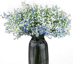 Olrla Artificial Gypsophila Flowers Mixed Colors, 10PCS Real Touch Fake Baby Breath Flower Bulk for Wedding Bouquets Floral Arrangement DIY Home Office Table Decoration (Blue and White) by Olrla