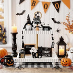 8Pcs Halloween Tiered Tray Decor Set, Halloween Decorations for Home Indoor - Image 4
