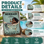 Funny Mermaid Company Bath Soap Metal Signs Wash Your Tail Sign Vintage Tin Sign Wall Decor Retro Tin Signs for Room Living Room Bathroom Toilet Hotel 12x16 Inch - Image 3